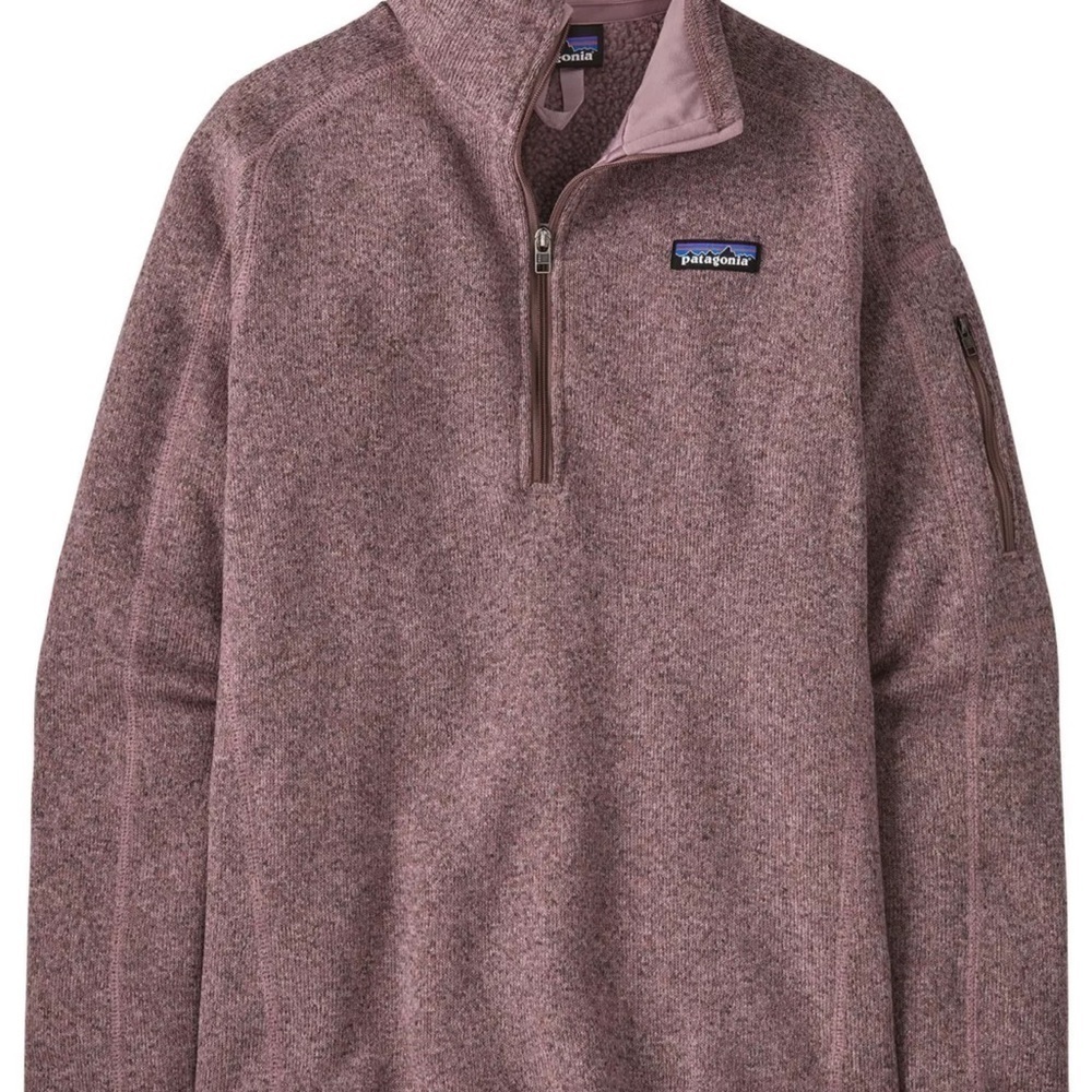 Women's Purple Quarter-Zip Sweater - Picture 4 of 14